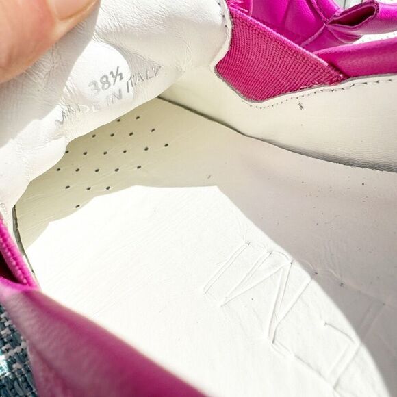 M. Gemi The Maddalena Magenta Pink Quilted Leather Slip-On Sneaker Women’s 38.5 - Picture 12 of 12